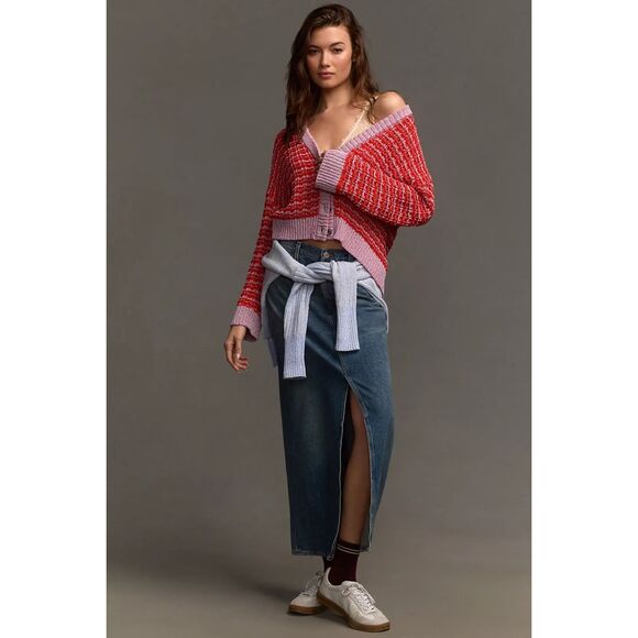 Anthropologie Happy Sheep Textured Pop Cardigan Sweater size S $440